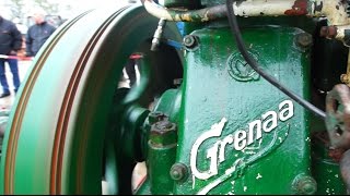 Grenå Diesel 110 HP twostroke Diesel 1 cylinder Djursland Denmark [upl. by Yrrehs354]