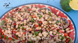 Fasolia Piaz delicious and simple white bean salad that goes well with meat and fish [upl. by Nesyla]