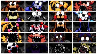 Five Nights at Frickbear’s 3 Demo  All Jumpscares custom night [upl. by Mcdowell]