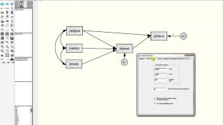 path analysis with AMOS structural equation modeling program when you have complete data [upl. by Notniuqal]