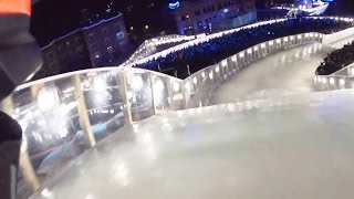 Claudio Caluoris High Speed Downhill Ice Cross POV [upl. by Joelle]