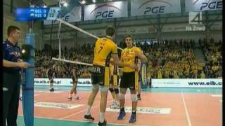 Puchar Polski 2010 w siatkówce Skra Bełchatów  Resovia Rzeszów SET1 [upl. by Ahsienahs]