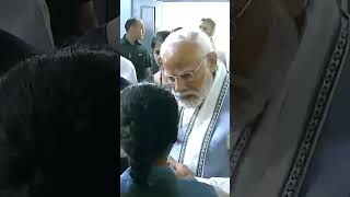 PM Modi meets people affected by landslides in Wayanad relief camp Kerala shorts [upl. by Nnairek830]