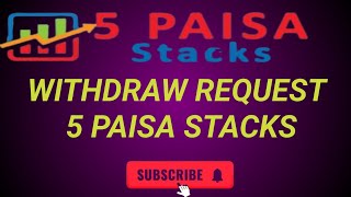 HOW TO WITHDRAW REQUEST IN 5 PAISA STACKS 5paisa dollorcentury workfromhome [upl. by Ahsiyt503]