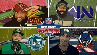 🚨NFC EAST SUPERFRIENDS🚨  NFC EAST PREDRAFT ROUNDTABLE wBaddog NYG LB PHI amp Law DAL [upl. by Neddy]