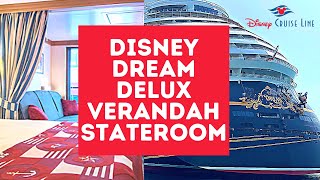 Disney Dream Oceanview Verandah Stateroom Tour 2023  Unique Cabin Features  Balcony Cabin 8550 [upl. by Kcaz]