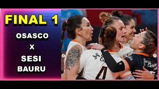 FINAL 1  OSASCO 3 X 1 SESI BAURU MELHORES MOMENTOS PAULISTA 2024 [upl. by Rosella]