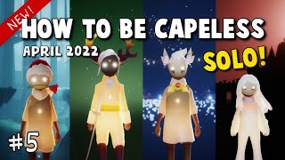 How to be Capeless  New easy SOLO method April 2022 in Sky Children of the Light COTL [upl. by Holcman]