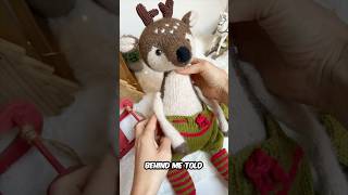 My Christmas knitted reindeer 🦌🎄 knitting patterns are available 🔥 [upl. by Aihsenad349]