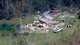 Wewahitchka damage aerial tour [upl. by Ymereg]