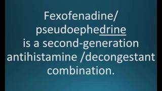 How to pronounce fexofenadine  pseudoephedrine Allegra D Memorizing Pharmacology Flashcard [upl. by Kragh605]