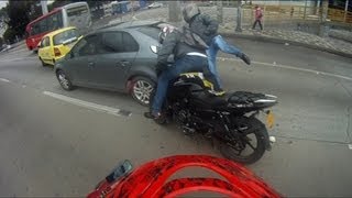 accidente de moto en bogota [upl. by Elsinore]