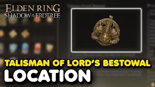 Elden Ring DLC  Talisman of Lords Bestowal Location Increases Poise After Using a Flask [upl. by Ocirrej]