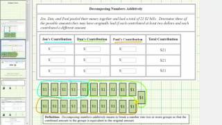 Decomposing Numbers Additively  Money Contributions [upl. by Sefton527]