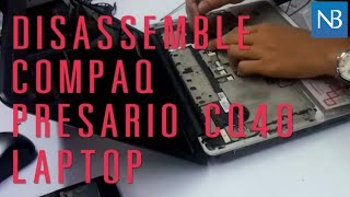 How to take apartdisassemble Compaq presario CQ40 laptop [upl. by Rratsal]