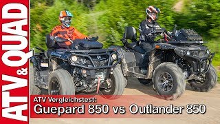 ATV Vergleichstest Stels ATV 850G Guepard Trophy Pro vs CanAm Outlander Max 850 XTP [upl. by Namar]