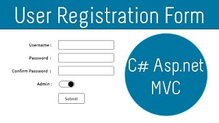 AspNet Mvc  User Registration Form Using Entity FrameWork And Sql Server [upl. by Hazaki562]