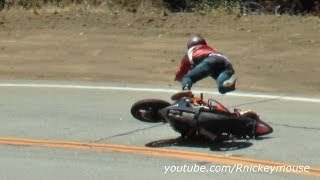 Loose Chain Highside Crash  Mulholland [upl. by Llerdnod]