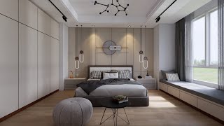 Sketchup interior design 44 How to make a bedroom design and render enscape [upl. by Eblehs]