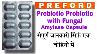 Prebiotic Probiotic with Fungal Amylase Capsule  Preford Capsule  Edupharmacy [upl. by Lyrrehs]