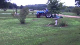 1955 Ford Tractor pulling 6 ft finish mower [upl. by Odinevneib]