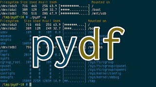 pydf colored df with space usage bars [upl. by Loris]