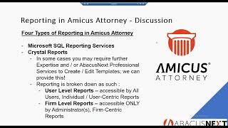 Amicus Attorney Reporting 101 [upl. by Darla512]