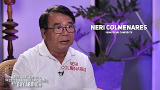 Neri Colmenares  Fast Talk and Why of The 2022 Senatorial Candidates with Boy Abunda [upl. by Adnirb370]