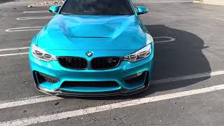 BMW M4 competition wrapped in Atomic teal [upl. by Ggerk]