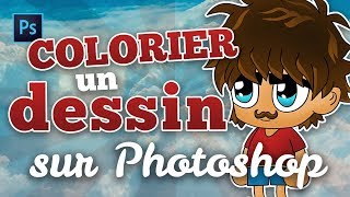 TUTO  COLORIER UN DESSIN SUR PHOTOSHOP [upl. by Eniamat960]