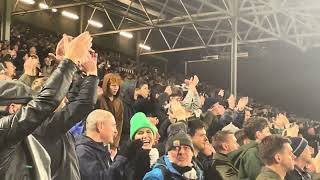 Newcastle fans celebrating with the players at craven cottage 20 vs Fulham [upl. by Narak]