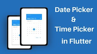 Flutter DatePicker  Time Picker Widget [upl. by Nocaj]