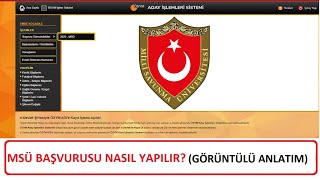 SON DAKİKA  2023 MSÜ BAŞVURUSU NASIL YAPILIR GÖRÜNTÜLÜ ANLATIM [upl. by Sliwa932]