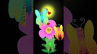 Violet The Flower Adores Friendly Butterflies 🌸🦋✨ Baby Sensory Video friendlysensory [upl. by Case]