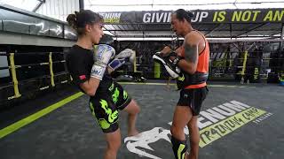 Zahra Shokouhi amp Lamsongkram x Muay Thai Padwork 🥊  76 [upl. by Olaf]