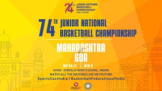 Match 13  Maharashtra Vs Goa  Men D  74th Junior National Basketball Championship [upl. by Ullund]