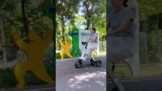 Folding Electric Scooter Foldable Trike with Seat for Adults [upl. by Yennek]