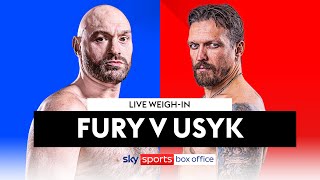 TYSON FURY VS OLEKSANDR USYK  LIVE WEIGHIN AND FINAL FACEOFF 🔥 [upl. by Lutero]