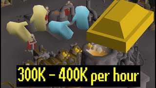 How to smith gold bars at blast furnace  fastest smithing xp in osrs updated 2024 [upl. by Ena3]