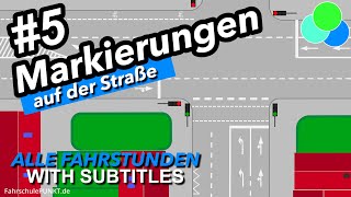 5 Fahrbahnmarkierungen Straßenmarkierung FahrenLernen FahrschulePUNKT [upl. by Kaitlynn]