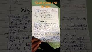 Canal system and its types neet2025 aiims biology impnotes youtubeshorts animalkingdom [upl. by Ib]