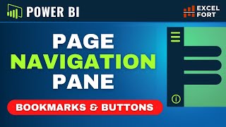 Power BI PAGE NAVIGATION Panel  HOW TO easily create with Bookmarks amp Buttons [upl. by Barnaba]