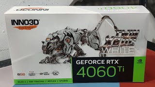 INNO3D RTX 4060 Ti 8gb Twin X2 OC White  Unboxing [upl. by Othe]