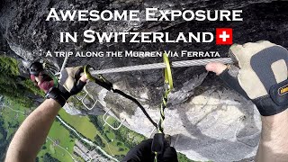 Awesome Exposure  Murren Gimmelwald Klettersteig  Via Ferrata 2016 [upl. by Bowerman]