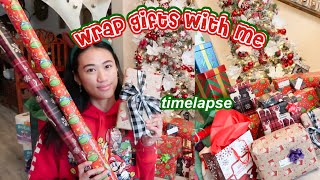 wrapping christmas gifts timelapse 2023 satisfying [upl. by Rebm]