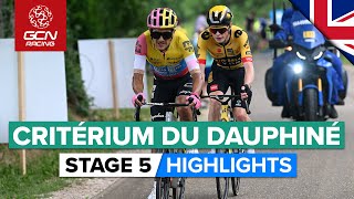 Attacks Fly As GC Stars Go HeadToHead  Critérium Du Dauphiné 2023 Highlights  Stage 5 [upl. by Tutto]