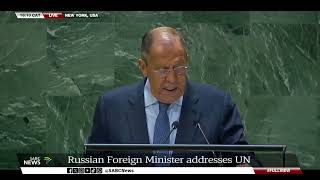 79th UNGA I Russias Foreign Minister Sergey Lavrov addresses UN General Assembly [upl. by Einahpit632]