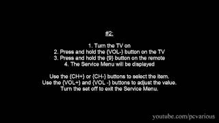 How to Access Service Menu in Toshiba TV [upl. by Aihsenak]