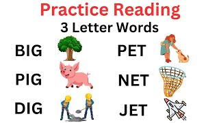 Three Letter Words I Three Letter Words for Kids I Learn to learn 3 Letter Words I Part 3 [upl. by Sashenka]