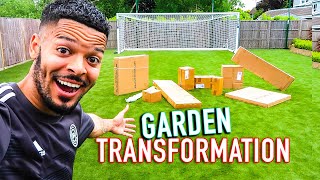 BUILDING A PROFESSIONAL FOOTBALL PITCH IN MY GARDEN PART 2 [upl. by Ynneb]